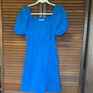 Chic Blue Michelle McDowell Puff Sleeve Dress